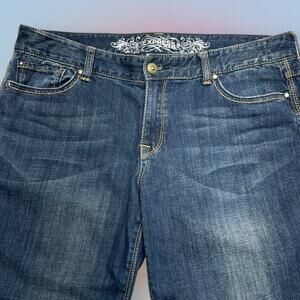 EXPRESS JEANS Women’s 12 EVA CURVY FIT SKINNY Blue Jeans